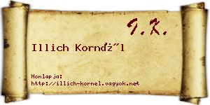 Illich Kornél névjegykártya